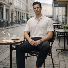Men's casual cuffed T-shirt