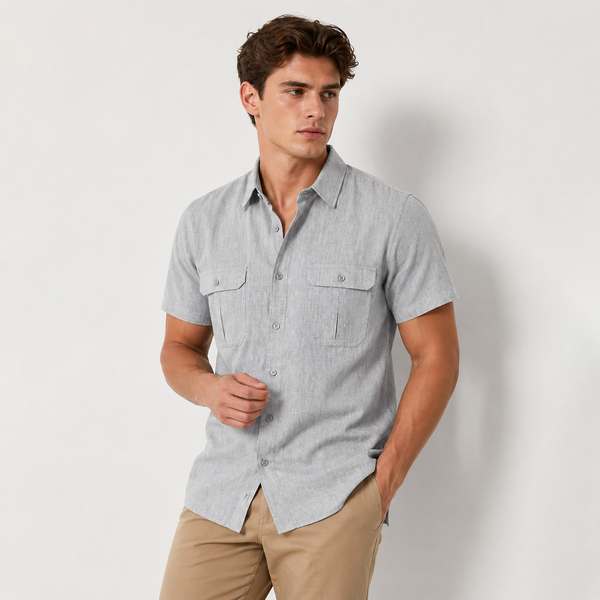 ARIES Cotton-Linen Relaxed Shirt
